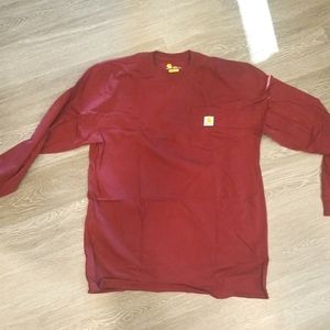 Men's Carhartt TALL Maroon long Sleeve
